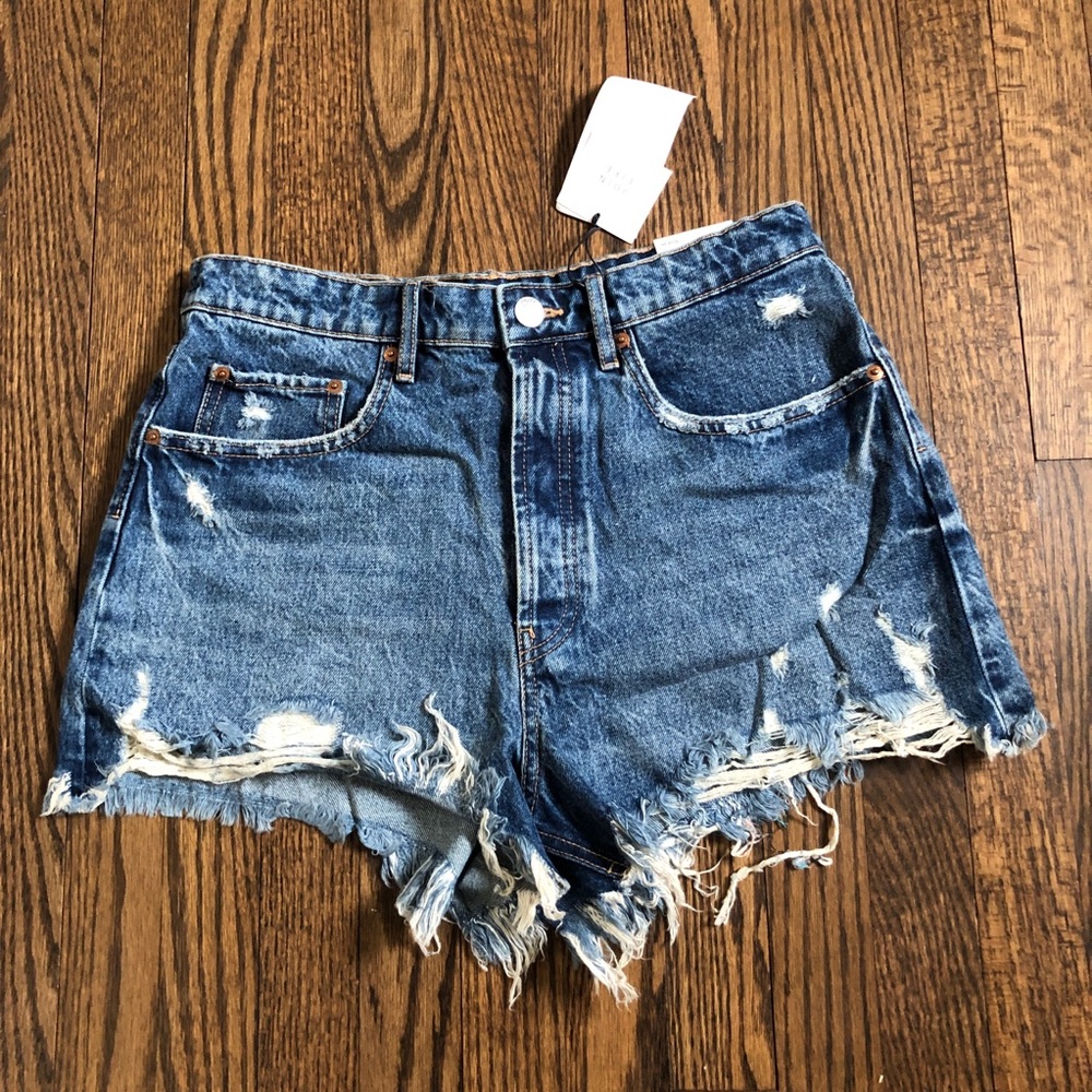 Zara Hi-Rise Denim Shorts